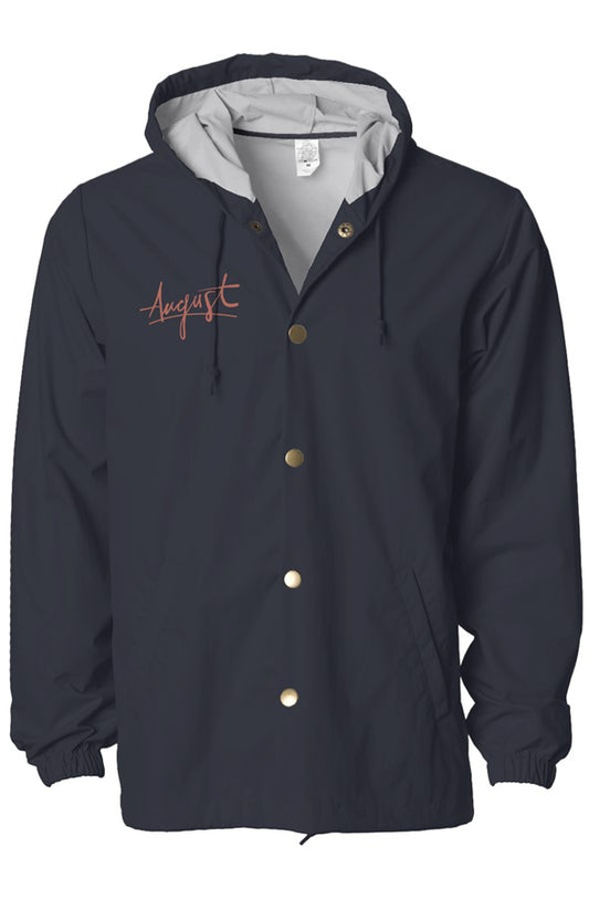 Water-Resistant Hooded Windbreaker