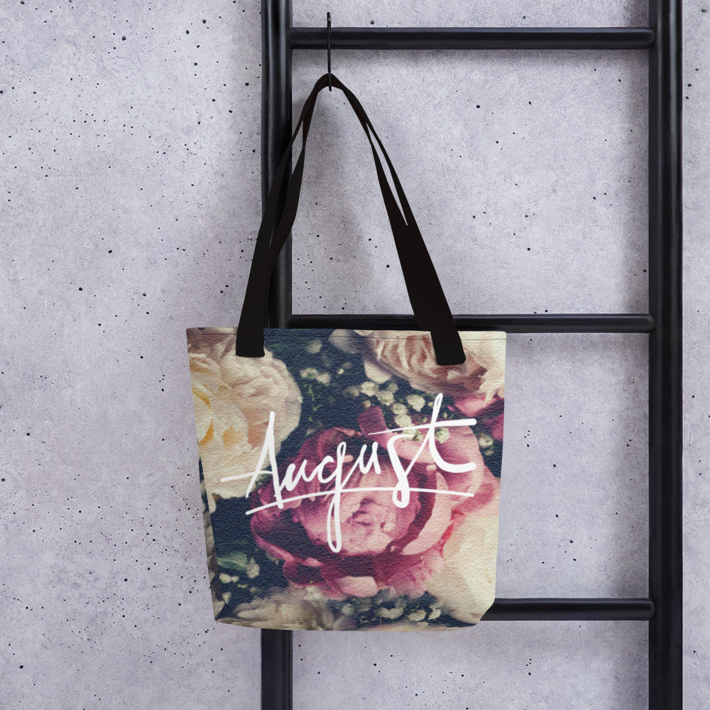 August "Peony" Tote Bag